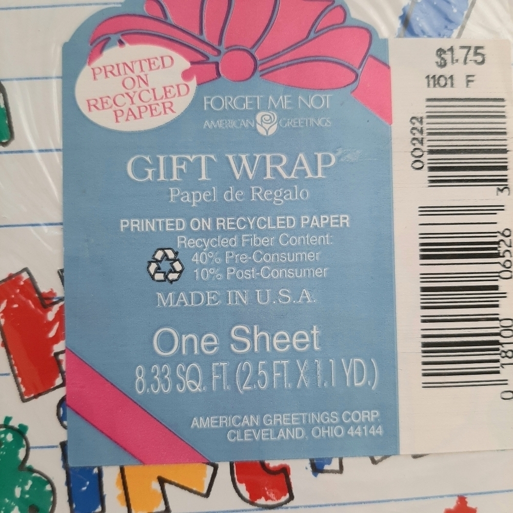 SET OF 7 NIP VTG GIFTWRAP - Picture 12 of 16